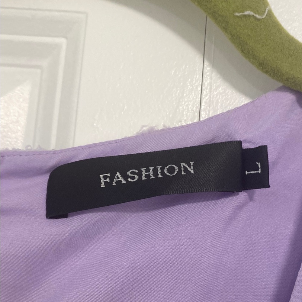 Lavender Textured Women's Dress - Picture 2 of 3